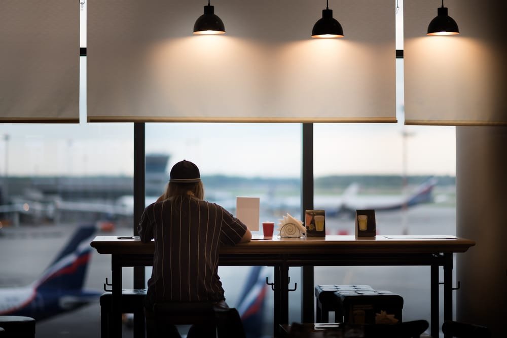 The,Cafe,In,A,Airport,In,The,Morning.